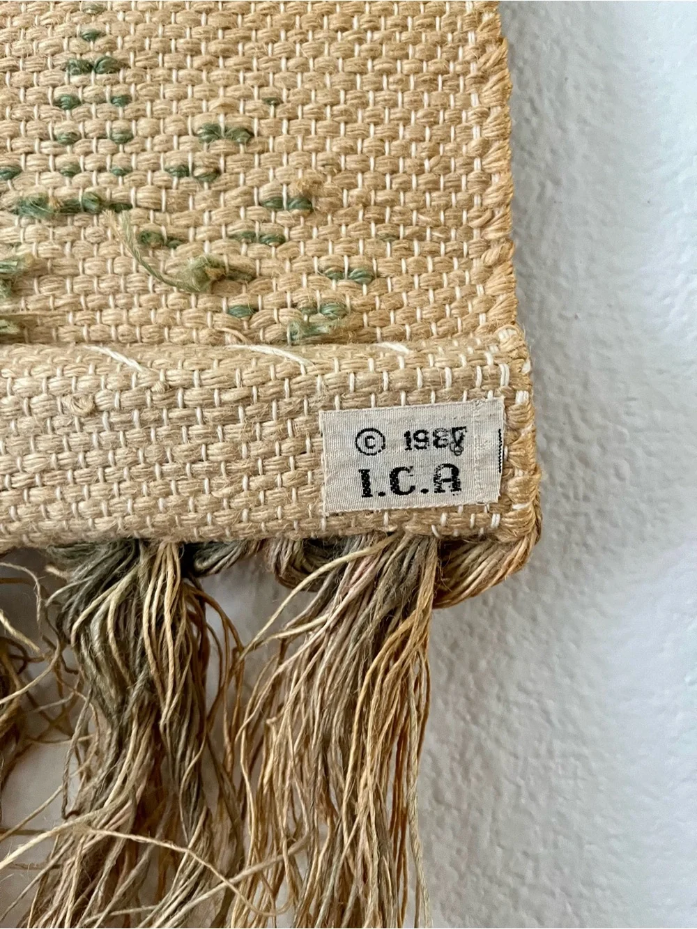 Handwoven Desert Cactus Wall Hanging in Tan and Brown 16/20 inches